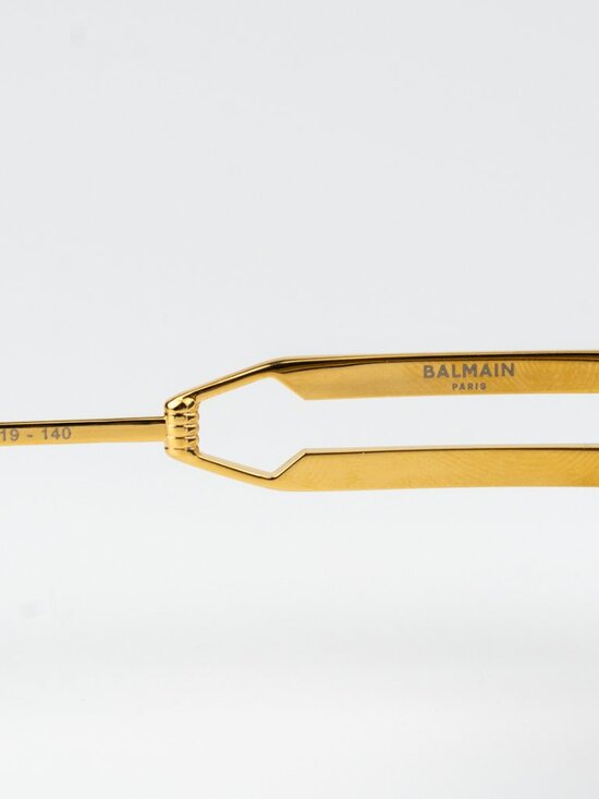 Balmain Women Sunglasses Titanium Gold Black Grey Geometric FIXE BPS-123A-54 main image 8